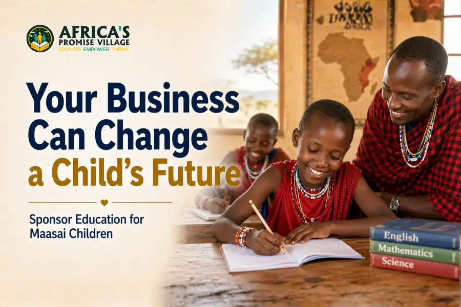 African child smiling at school supported through sponsorship program