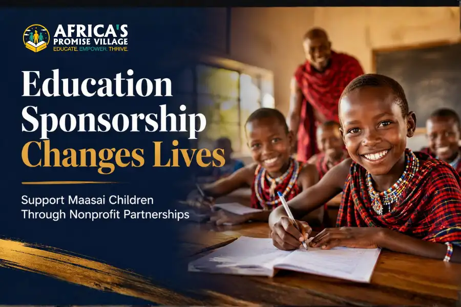 African students learning in classroom supported by sponsors